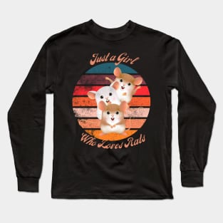 Girl Who Loves Rats Long Sleeve T-Shirt